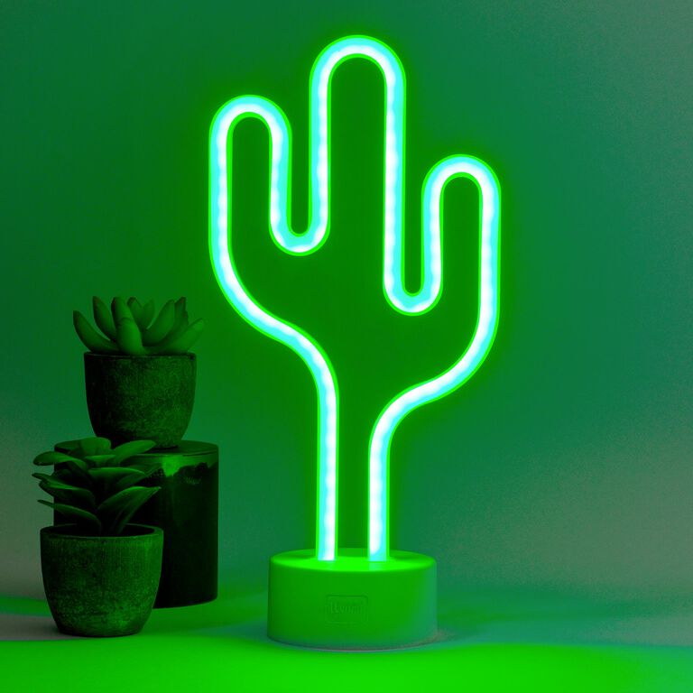 Neon-Effect LED Lamp - Cactus - It's a Sign
