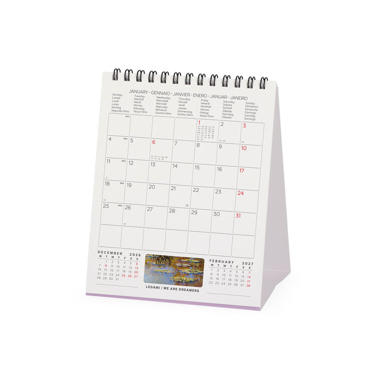 Calendario da Tavolo 2027 - 12 x 14,5 cm - Monet Calendario da Tavolo 2027 - 12 x 14,5 cm - Monet