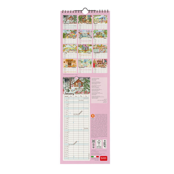 Calendario da Parete 2027 - 16 x 49 cm - Home Sweet Home