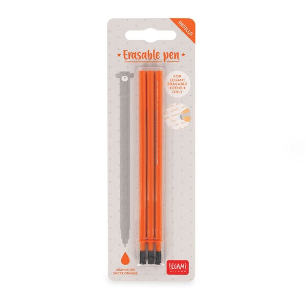 Set de 3 Recambios para Bolígrafo Borrable - Tinta Naranja - Erasable Pen Set de 3 Recambios para Bolígrafo Borrable - Tinta Naranja - Erasable Pen