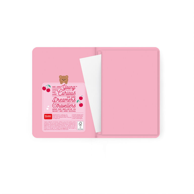 Agenda 2026/2027 Settimanale Fotografica 16 Mesi - Teddy Bear Pink - Con Notebook - Small