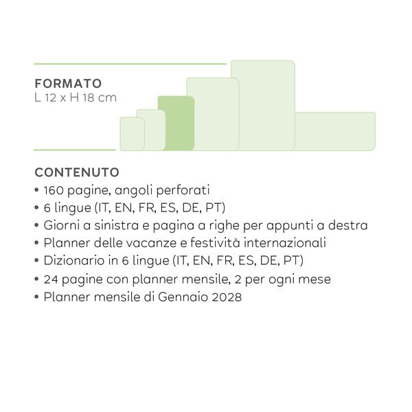 Agenda 12 Mesi Settimanale Medium con Notebook 2027 - Eclectic Blue