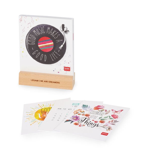 Calendario con Base in Legno - 2027