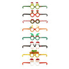 Set of 8 Christmas Paper Eyeglasses, , zoo