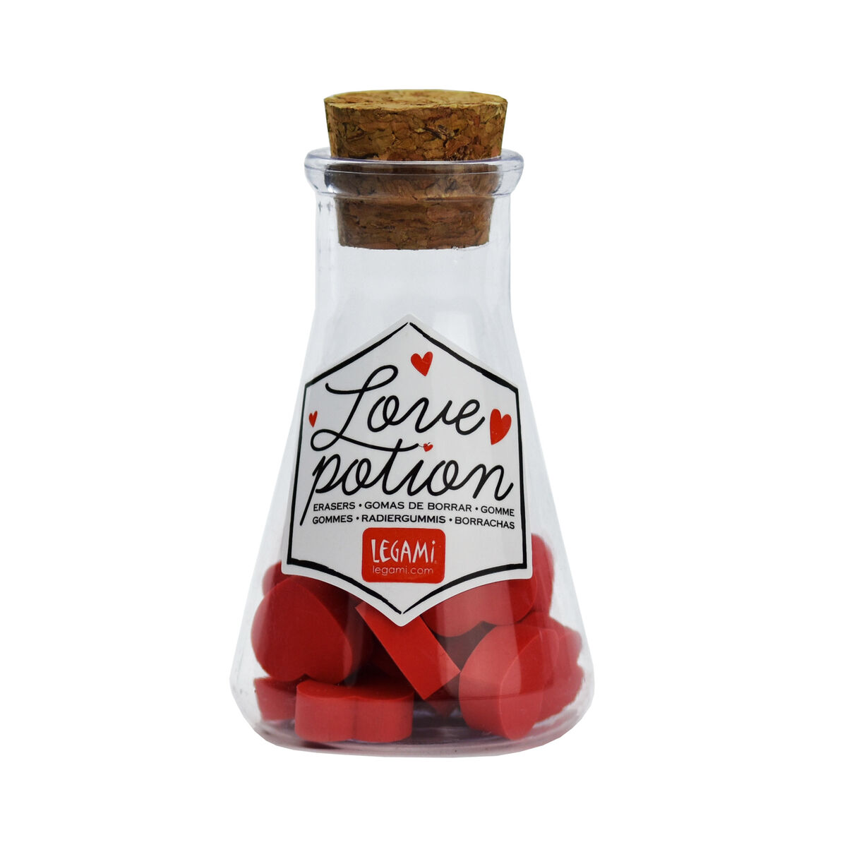 Love Potion - Set Of 18 Heart-Shaped Erasers, , zoo