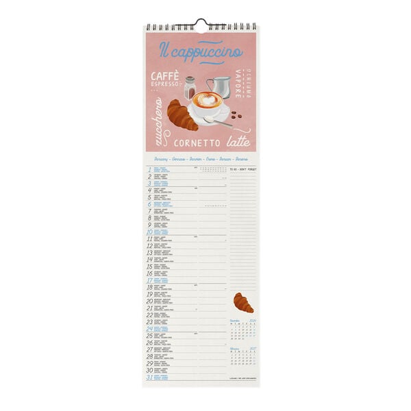Calendario da Parete 2027 - 16 x 49 cm - La Dolce Vita