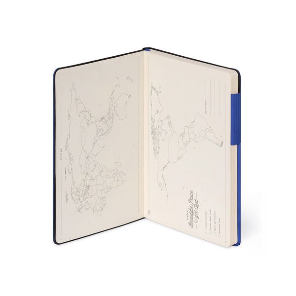 Lined Notebook with Monochrome Soft Cover - Eclectic Blue - My Notebook