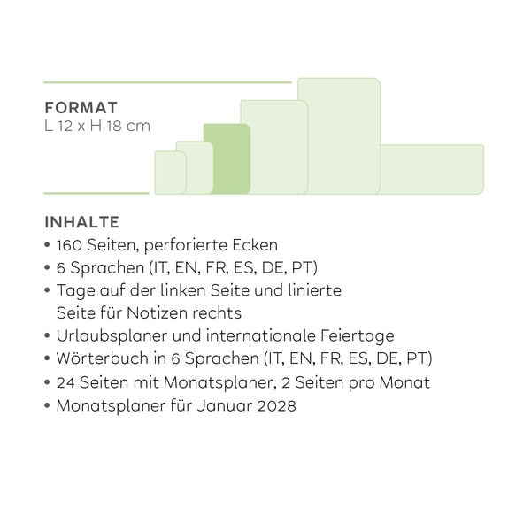 Terminplaner für 12 Monate Wochenübersicht Medium mit Notizbuch 2027 - Cosmic Lilac