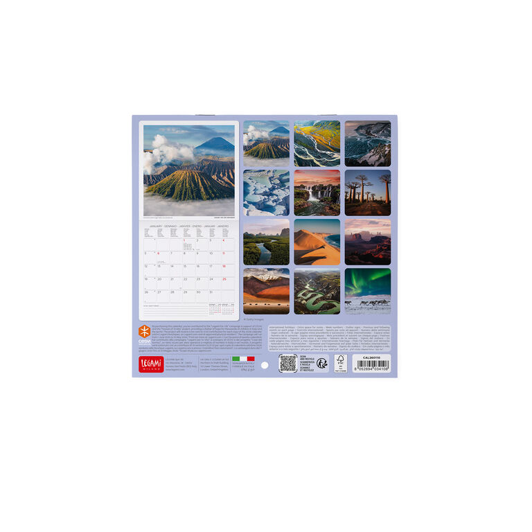 Calendario de Pared 2026 - 18 x 18 cm