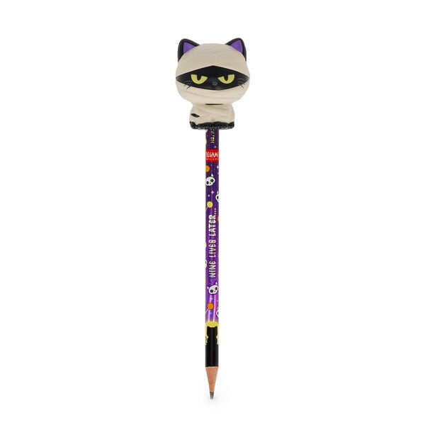 Lápiz Antiestrés de Halloween Mummy Cat «Nine Lives Later» - Squeezies
