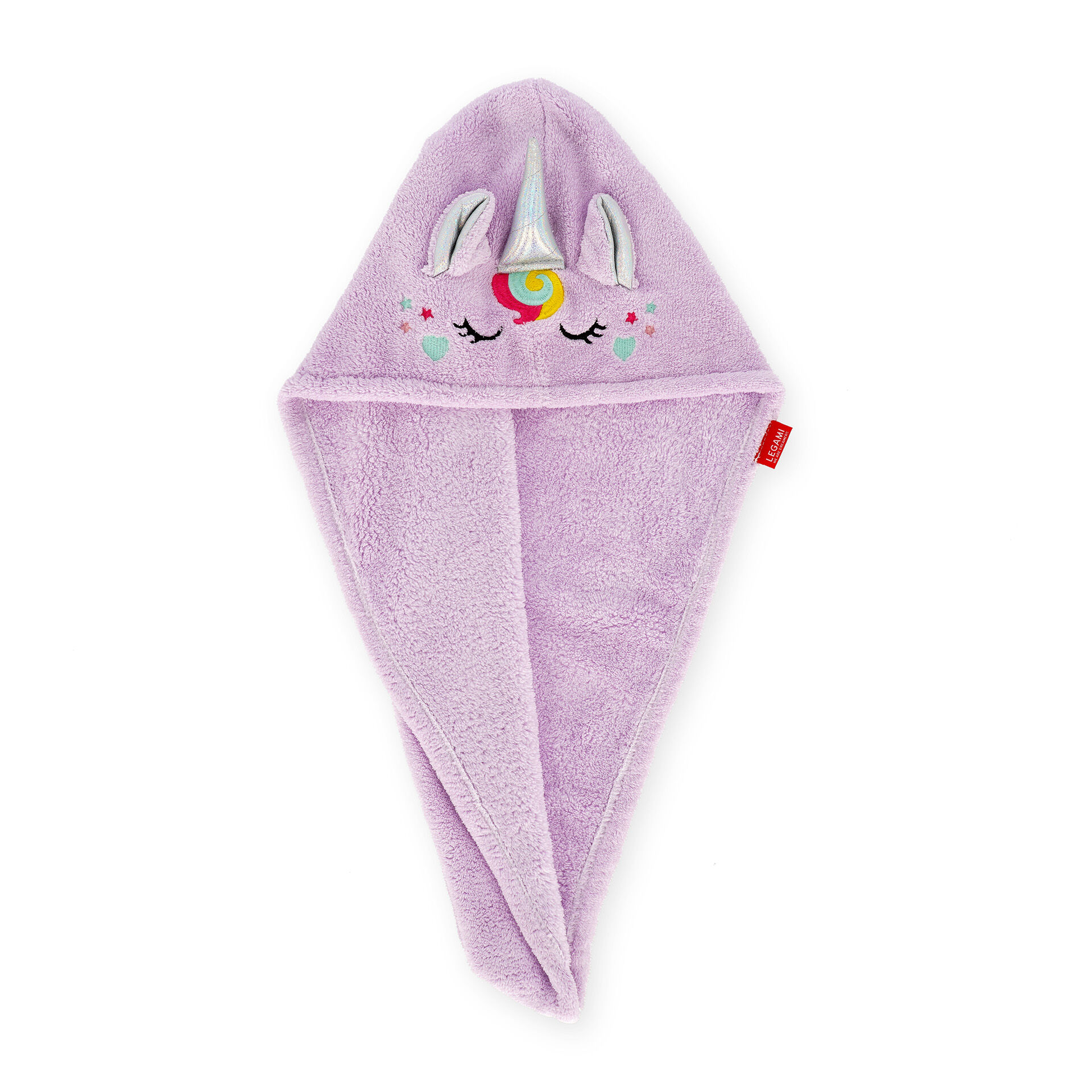 Einhorn-Schloss Haarhandtuch Für Kinder – Saugstarkes Mikrofasertuch Mit Klettverschluss | 2 Stück, Blau-lila, Für Lockiges & Dickes Haar