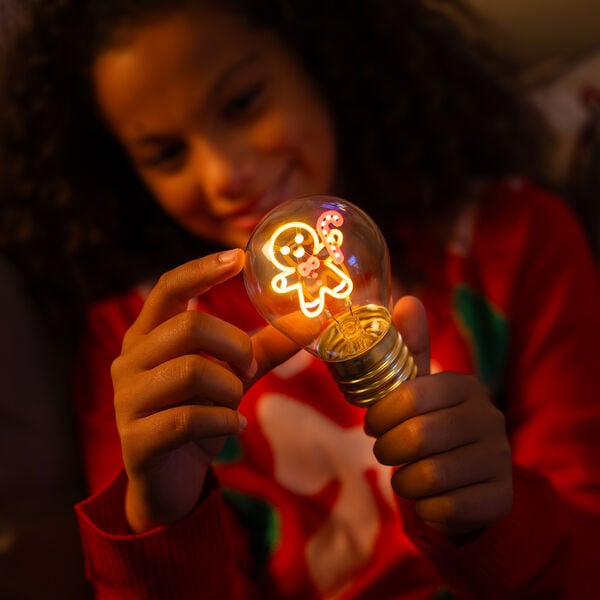 Lampada da Tavolo di Natale a Lampadina Gingerbread - Bulb Fiction