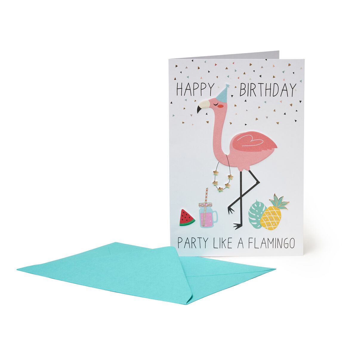 Glückwunschkarte Geburtstag - Flamingo, , zoo