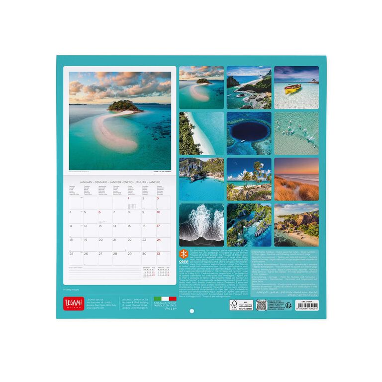 Calendario da Parete 2027 - 30 x 29 cm - Vitamin Sea Calendario da Parete 2027 - 30 x 29 cm - Vitamin Sea