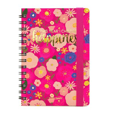 12-Month Weekly Diary - Small - Spiral Bound - 2023
