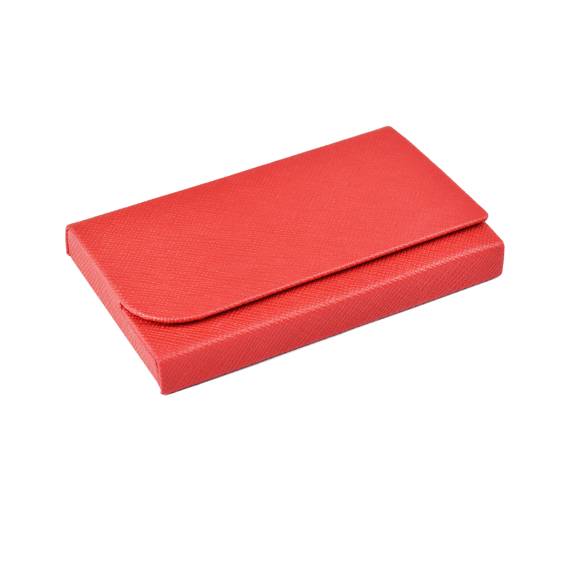 red designer card holder