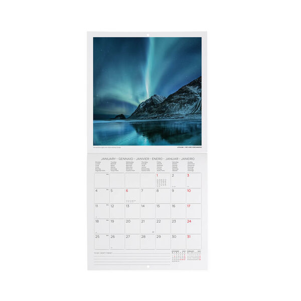 Calendario da Parete 2027 - 18 x 18 cm - Planet Earth