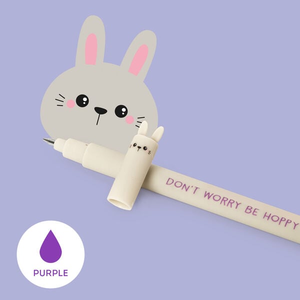 Don't Worry Be Hoppy Bunny Erasable Gel Pen - Erasable Pen
