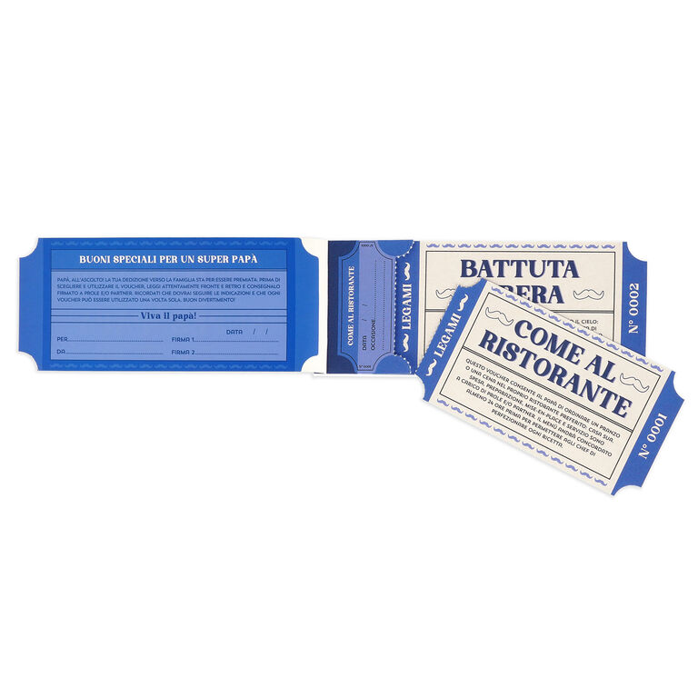 Book of 24 Vouchers for Dad - Italian - Gift Vouchers