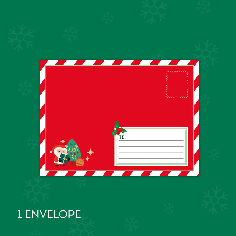papeterie set lettre et enveloppes Père Noël