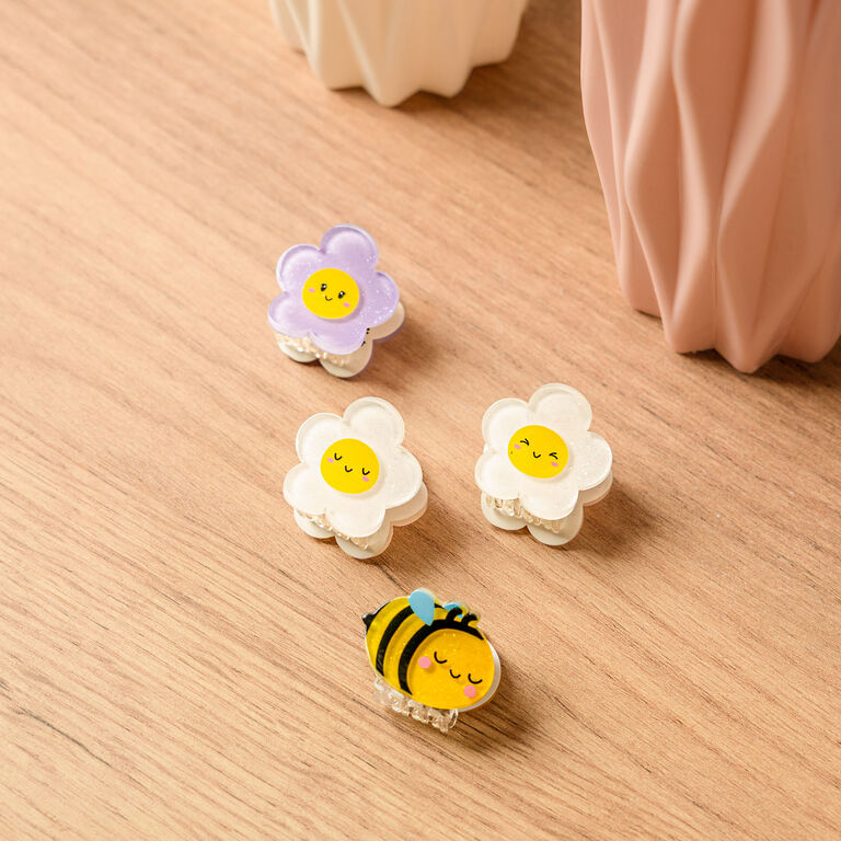 Set aus 4 Mini-Haarclips Bee - Clip me up!
