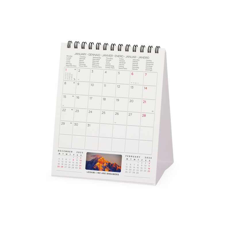 Calendario da Tavolo 2024 - 12 x 14.5 Cm MOUNTAINS