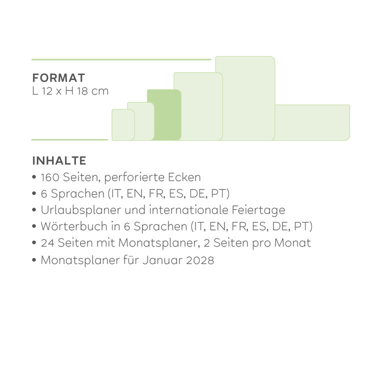 Terminplaner für 12 Monate Wochenübersicht Medium 2027 - Black Suit