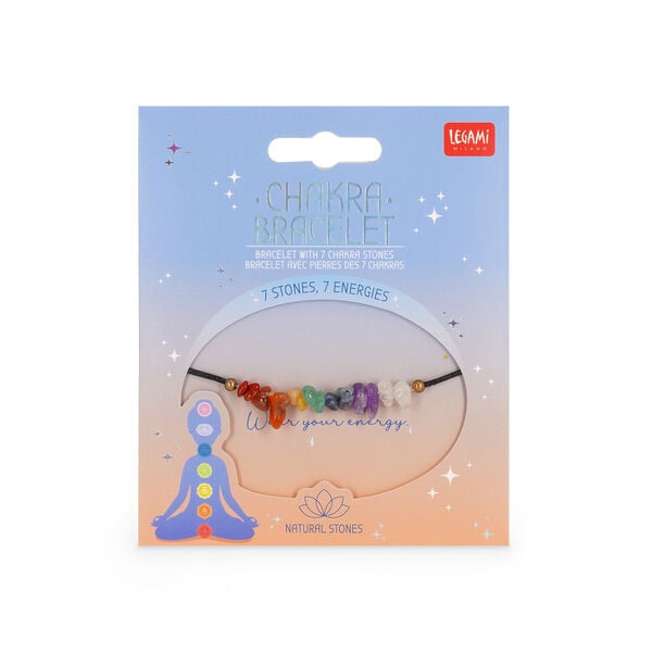Bracelet with Seven Chakra Stones Bracelet with Seven Chakra Stones