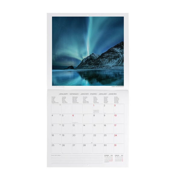 Calendario da Parete 2027 - 30 x 29 cm - Planet Earth