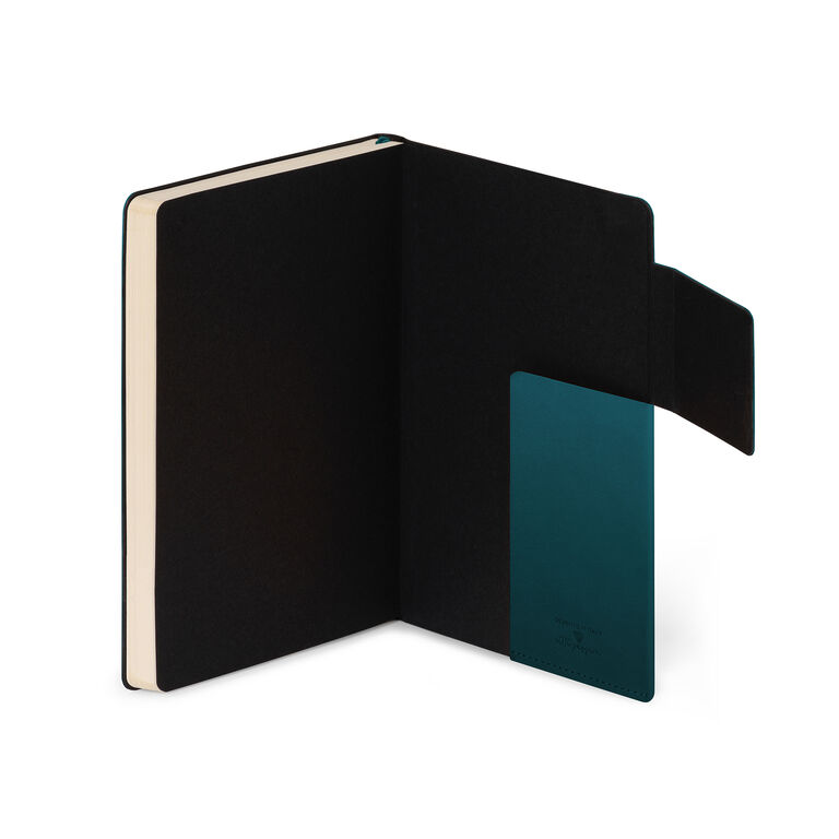 Lined Notebook with Monochrome Soft Cover - Deep Teal - My Notebook Lined Notebook with Monochrome Soft Cover - Deep Teal - My Notebook
