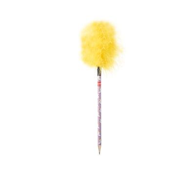 Fluffy Pencil With Feathers