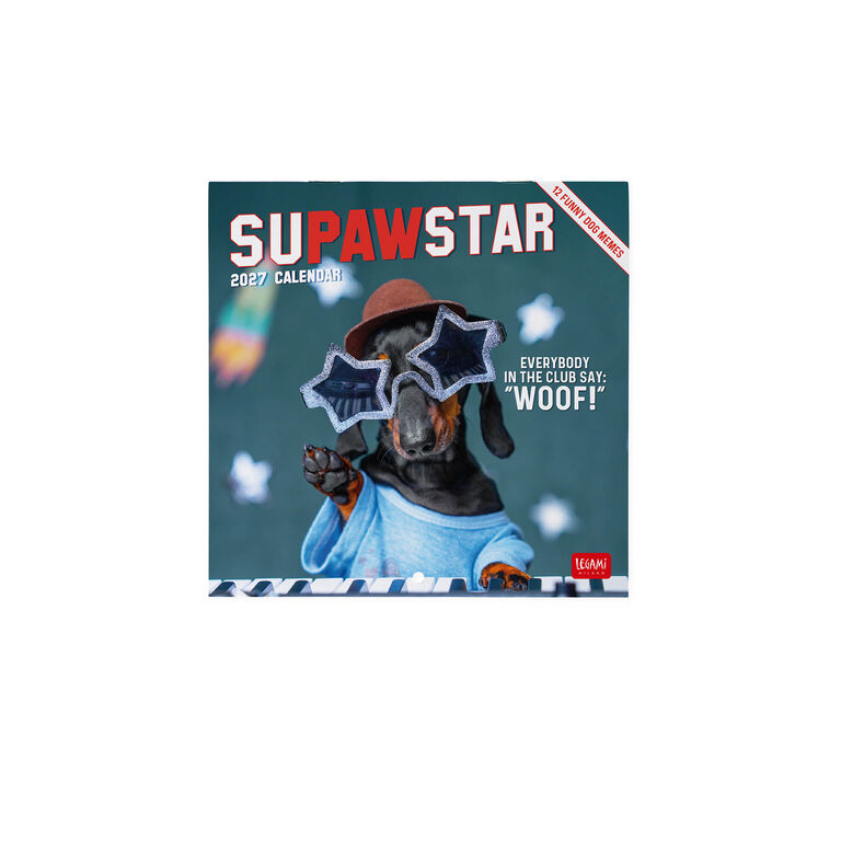 Wandkalender 2027 - 18 x 18 cm -Supawstar Wandkalender 2027 - 18 x 18 cm -Supawstar