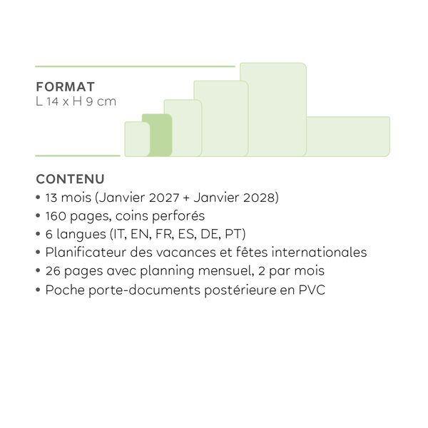 Agenda 13 Mois Semainier Format Album Small 2027 - Cosmic Lilac