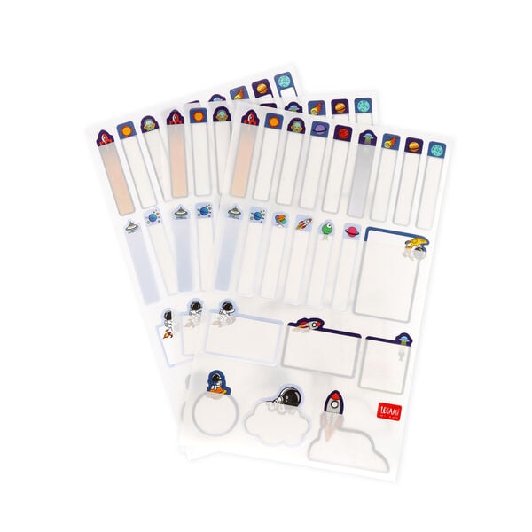Adhesive Labels with Protective Film - My Name Is... - Space Adhesive Labels with Protective Film - My Name Is... - Space