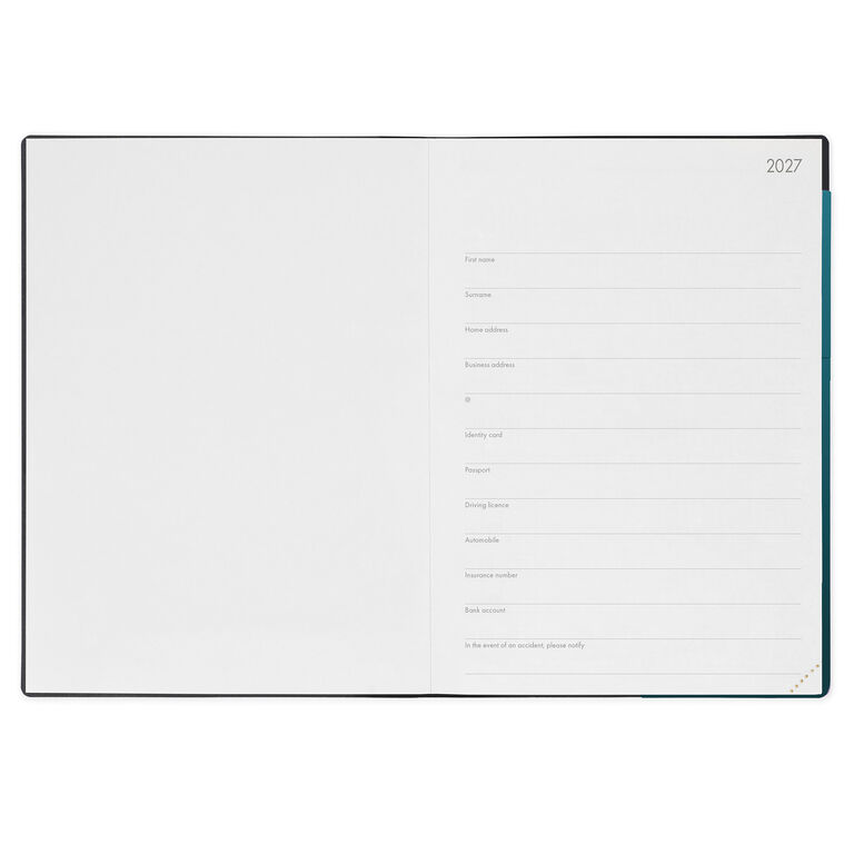 Agenda 12 Mesi Settimanale Maxi 2027 - Deep Teal Agenda 12 Mesi Settimanale Maxi 2027 - Deep Teal