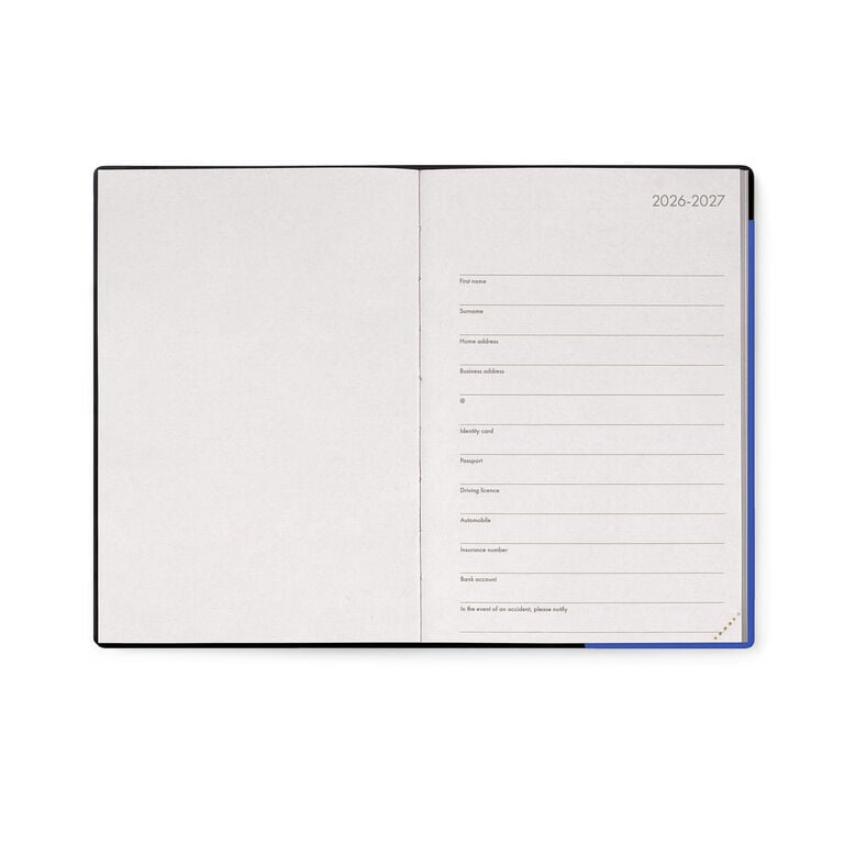 16-Month Medium Daily Diary for 2026/2027 - Eclectic Blue