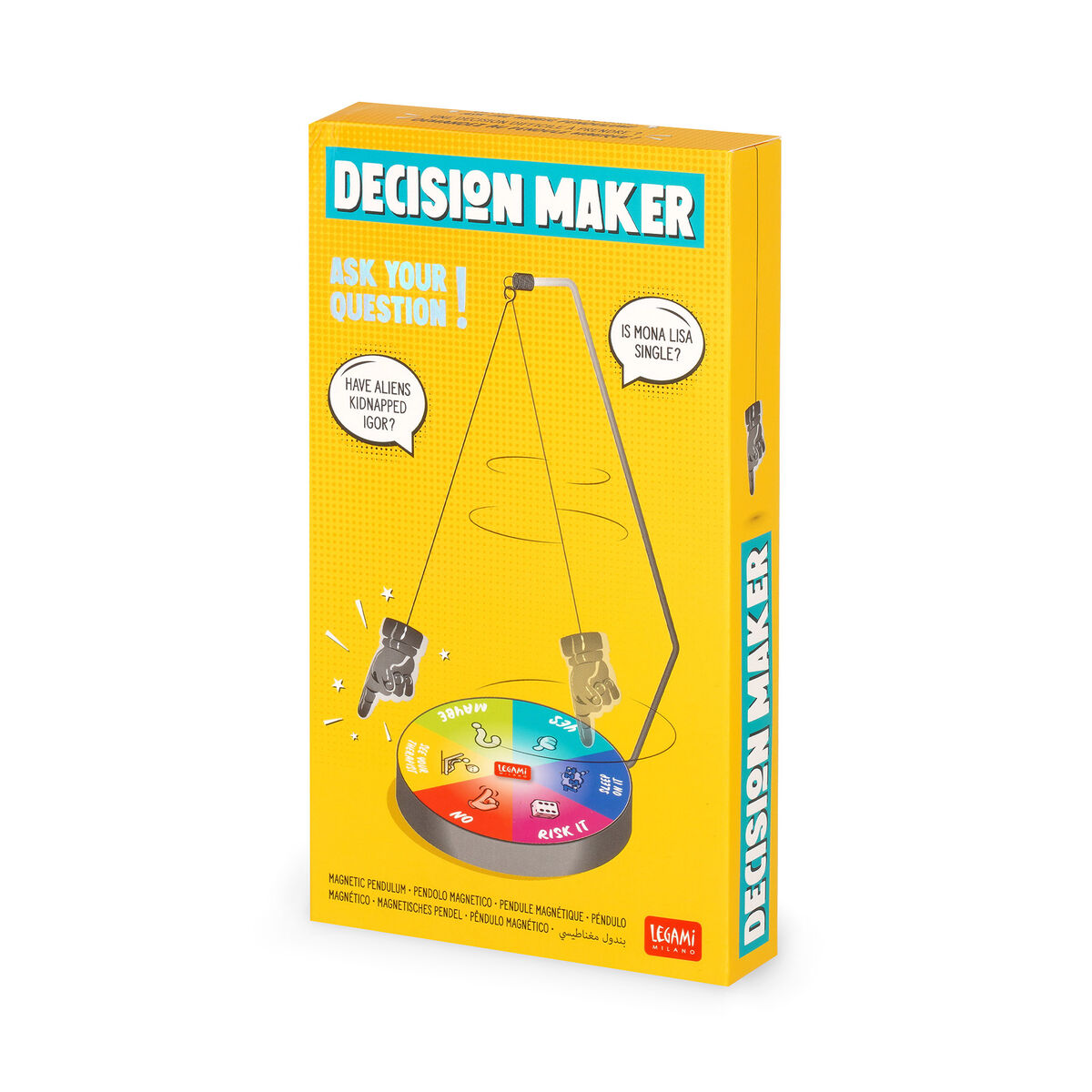 Pendolo Magnetico Decision Maker In Legno Di Quercia – Selettore Sì/No/Forse Per Scrivania, Oggetto Decorativo