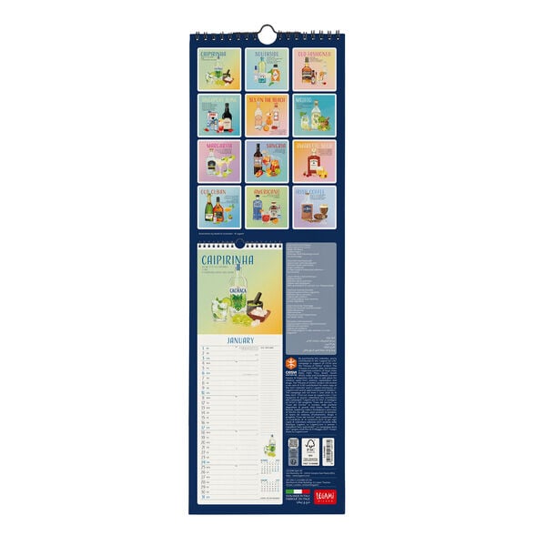 Calendario da Parete 2027 - 16 x 49 cm - Cheers