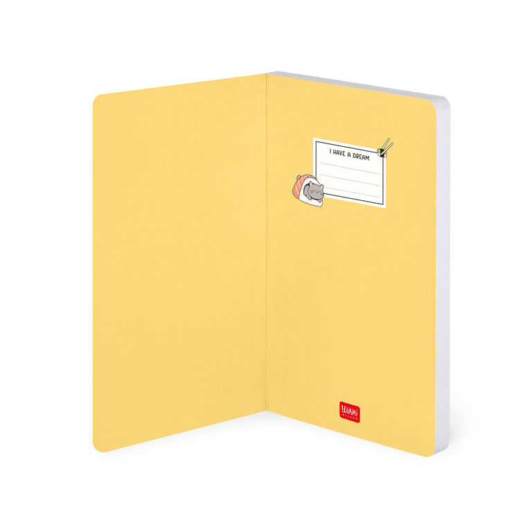 Liniertes Foto-Notizbuch mit illustriertem Hardcover - Sushi Cat