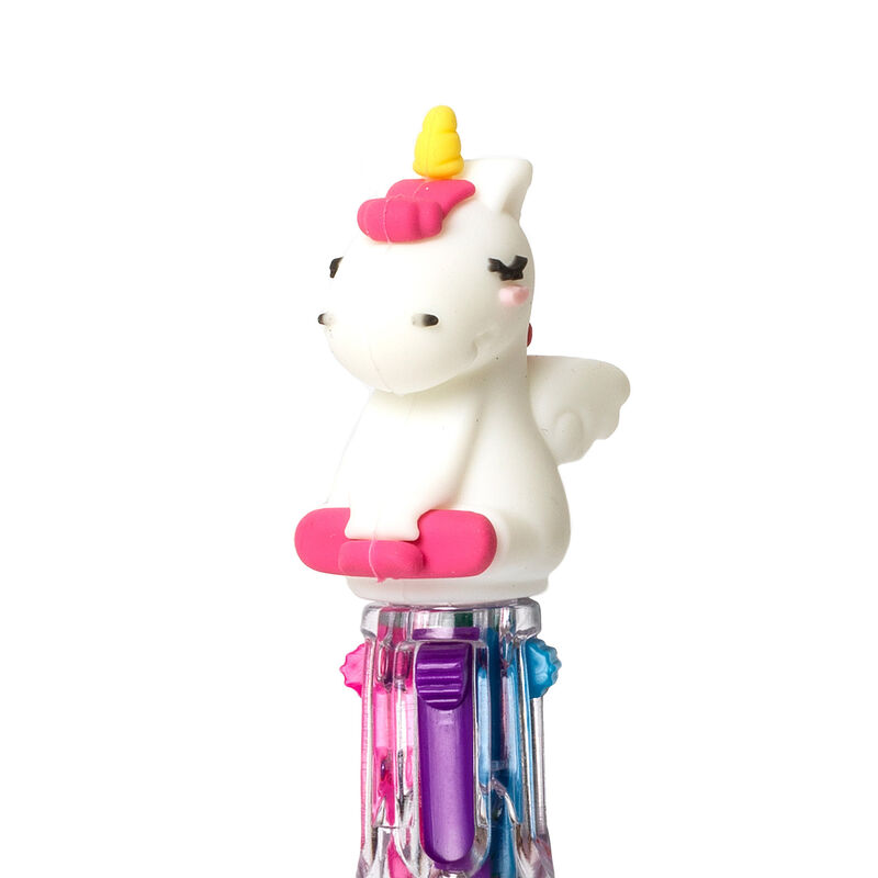 Mini Penna a sfera 4 colori - Unicorno