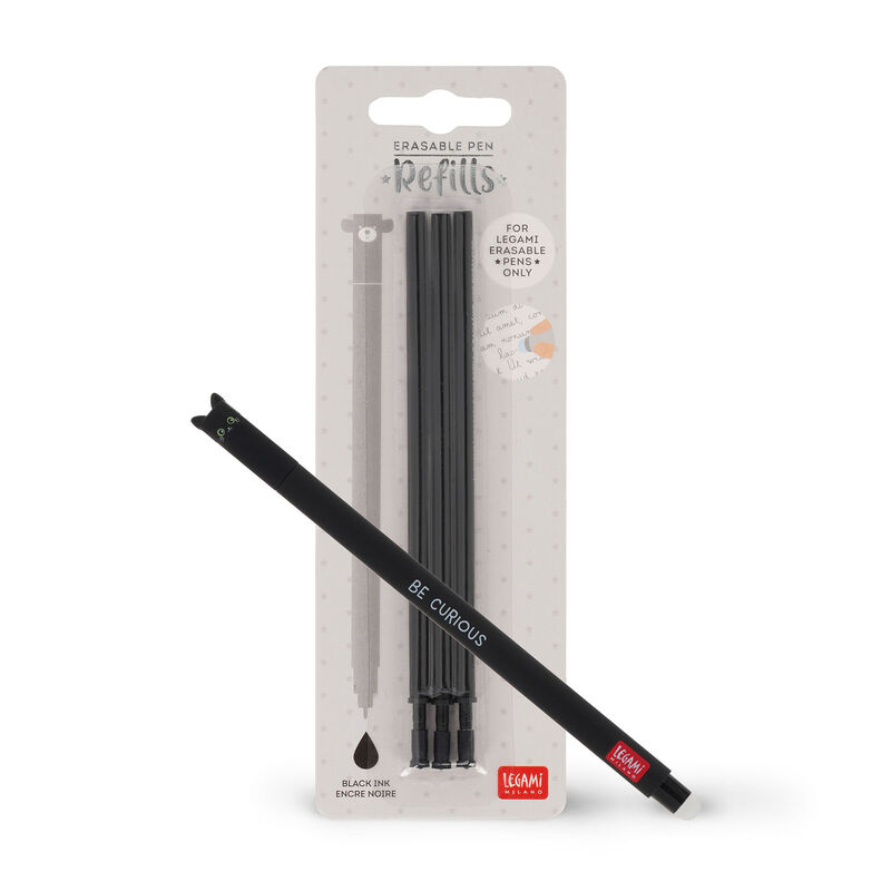 Kitty Erasable Pen Set with Black Refill, , zoo