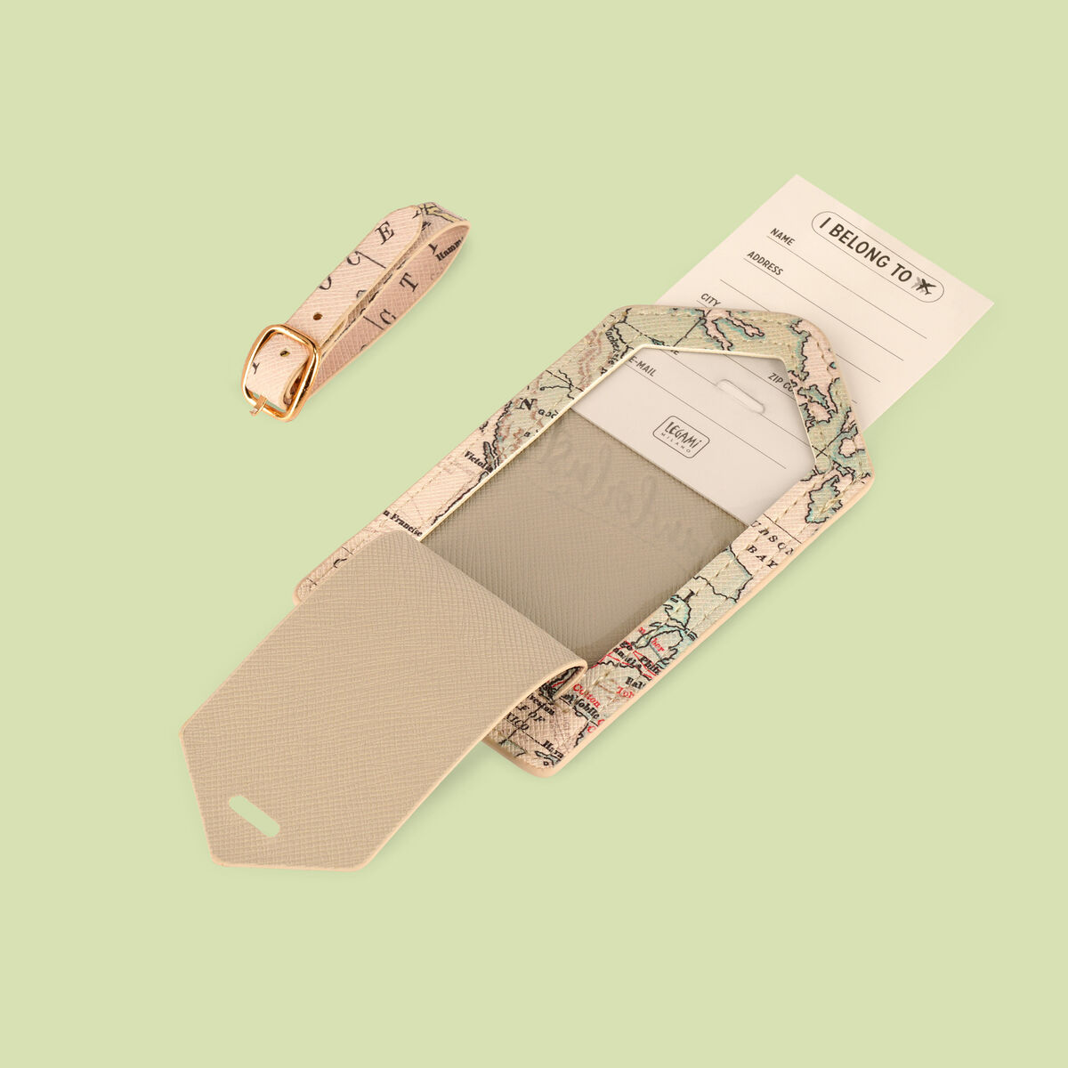 Etichetta Bagaglio Legami In Pelle PU - Targhetta Per Valigia, Regolabile, Design Daisy, Protezione Dati - Foto 4