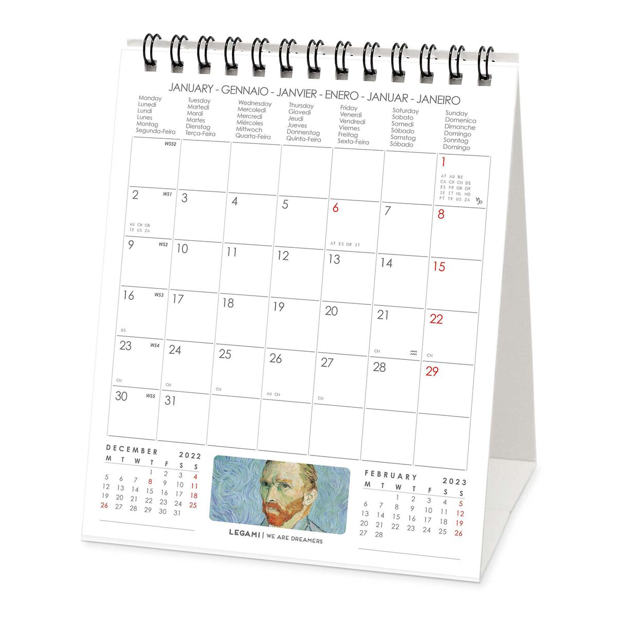 Calendario da Tavolo 2023 - 12 x 14,5 Cm, , zoo
