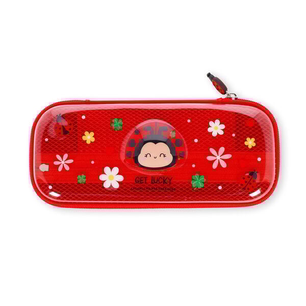 Ladybug Rigid Transparent Pencil Case - WonderWow