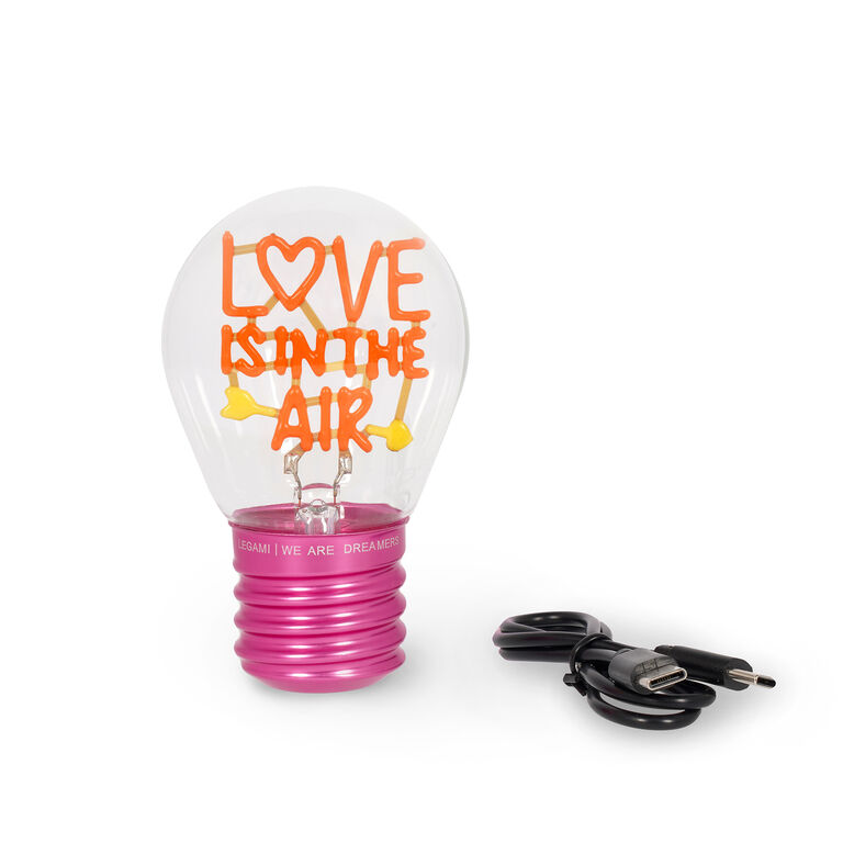Decorative Lightbulb-Shaped Table Lamp - Love is in the Air - Bulb Fiction