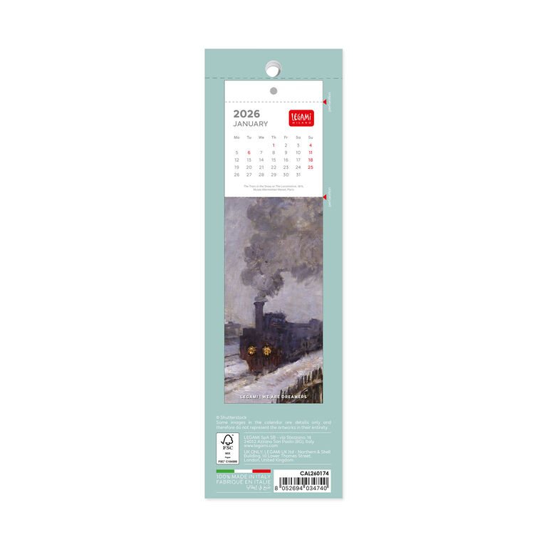 2026 Bookmark Calendar - 5,5 x 18 cm