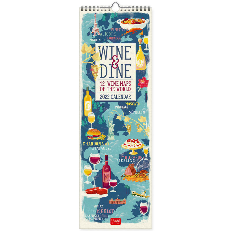 Wall Calendar 2022 - 16 X 49 Cm Wine And Dine | Legami.com
