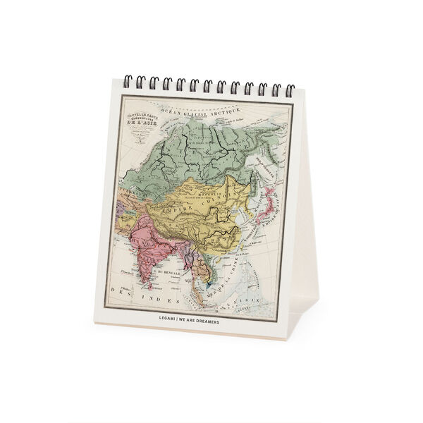 Calendario da Tavolo 2027 - 12 x 14,5 cm - Vintage Maps
