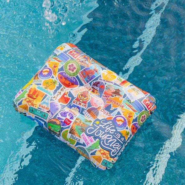 Travel Stickers Inflatable Pillow