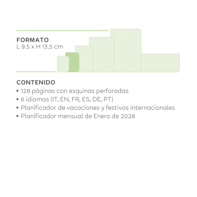 Agenda de 12 Meses Semanal Small 2027 - Shades of Green Agenda de 12 Meses Semanal Small 2027 - Shades of Green